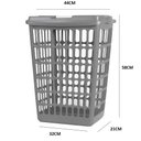 Ver imagem 5 de CESTO ROUPA SUJA 48 LITROS ORGANIZADOR GRANDE MULTIUSO LAVANDERIA QUARTO TELADO ROUPEIRO GRANDE 48L