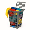 Ver imagem 1 de CESTO ROUPA SUJA 48 LITROS ORGANIZADOR GRANDE MULTIUSO LAVANDERIA QUARTO TELADO ROUPEIRO GRANDE 48L