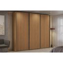 Ver imagem 1 de Guarda Roupa Casal 3 Portas de Correr e 4 Gavetas T582 Canela - Kappesberg
