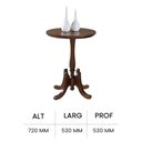 Ver imagem 3 de Mesa de Apoio Média 3004 Hannover Linz Móveis - Imbuia Glazer