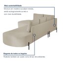 Ver imagem 6 de Sofá de Canto Orgânico 4 Lugares 265cm Base de Ferro Chaise Esquerda Luna YesCasa