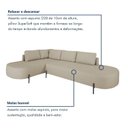 Ver imagem 7 de Sofá de Canto Orgânico 4 Lugares 265cm Base de Ferro Chaise Esquerda Luna YesCasa