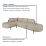 Sofá de Canto Orgânico 4 Lugares 265cm Base de Ferro Chaise Esquerda Luna - 7