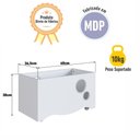 Ver imagem 4 de Caixa Organizadora de Brinquedos Infantil com Rodízios Encanto Branco - Completa Móveis