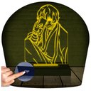 Ver imagem 1 de Luminária Led 3d Bungou Stray Dogs Amarelo