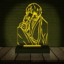 Ver imagem 2 de Luminária Led 3d Bungou Stray Dogs Amarelo