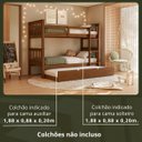 Ver imagem 4 de Treliche Solteiro de Madeira Maciça com Cama Aux Woodstore