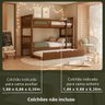 Treliche Solteiro de Madeira Maciça com Cama Aux Woodstore - 4