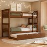 Treliche Solteiro de Madeira Maciça com Cama Aux Woodstore - 1