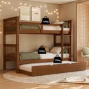 Ver imagem 3 de Treliche Solteiro de Madeira Maciça com Cama Aux Woodstore