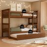 Treliche Solteiro de Madeira Maciça com Cama Aux Woodstore - 3