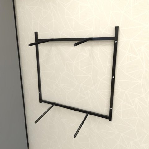 Arara de Roupas Closet Quarto com 8 Peças Regulável 100x100 Cm Cor Preto Modelo Clst1p18