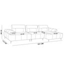 Ver imagem 6 de Sofá 5 Lugares com Chaise para Sala Living 351cm Modular Pés Industrial Oslo L06 Couro Bege Areia