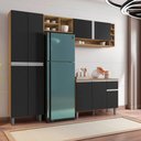 Ver imagem 2 de Cozinha Modulada Completa 230cm com Balcão e Armário Aéreo Vanessa - Am/pt - Ajl Móveis