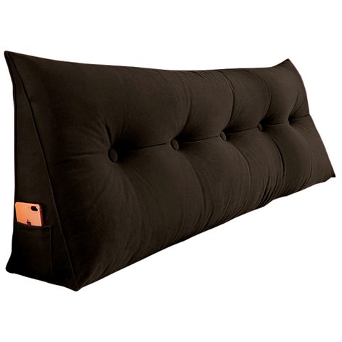 Almofada Para Cabeceira Encosto Apoio Lombar Spot 195cm com Porta Celular Suede - Desk Design - Marr