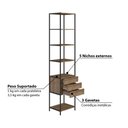 Ver imagem 3 de Estante Industrial Steel com 3 Gavetas - Carvalho/Preto