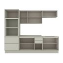 Ver imagem 3 de Cozinha Compacta Fineze 10 Portas 4 Gavetas 4 Prateleiras 100% MDF Areia Hp - Henn