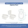 Tampa Vaso Sanitário Poliester Acrilico Alpinia Branco para Bacia Fiori - 3