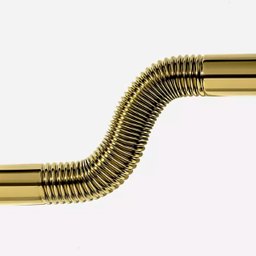 Sifão Metálico Flexível com Copo para Banheiro Line Dourado para Válvula de 1.1/4" - 6