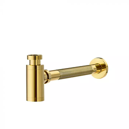 Sifão Metálico Flexível com Copo para Banheiro Line Dourado para Válvula de 1.1/4" - 2