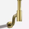Sifão Metálico Flexível com Copo para Banheiro Line Dourado para Válvula de 1.1/4" - 3