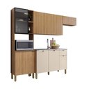 Ver imagem 2 de Cozinha Compacta Vert Plus 9 Portas 1 Gaveta 100% Mdf com Vidro Freijó/soft - Kits Paraná