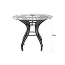 Ver imagem 2 de Mesa de Jantar Redonda com Tampo de Vidro 1,20m em Aço e Junco Tabaco Caiapó