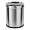 Lixeira com Tampa Meia Esfera Meia Esfera 13,5l Inox - 1