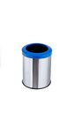 Ver imagem 1 de Lixeira Inox Aro Esmaltado 15 Litros Cozinha Banheiro Cesto - Azul