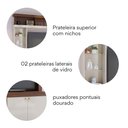 Ver imagem 2 de Estante para TV e Home Theater até 50 Polegadas 160,3CMX188CM 2 Portas Valença Marrom