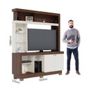 Ver imagem 4 de Estante para TV e Home Theater até 50 Polegadas 160,3CMX188CM 2 Portas Valença Marrom