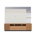 Ver imagem 5 de Estante Home para TV até 70 Polegadas Espelhado 3 Portas 2 Prateleiras 2 Nichos com LED Niteroi