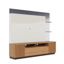 Ver imagem 7 de Estante Home para TV até 70 Polegadas Espelhado 3 Portas 2 Prateleiras 2 Nichos com LED Niteroi