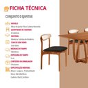 Ver imagem 6 de Sala de Jantar Mesa Flora 180cm Tampo Laminado Barril e 6 Cadeiras Noronha Premium Moderna Mobília
