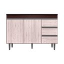 Ver imagem 1 de Balcão Gabinete Cozinha Andreia 120cm 2 Porta Ajl Móveis S-t Castanho Avelã