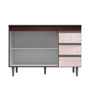Ver imagem 2 de Balcão Gabinete Cozinha Andreia 120cm 2 Porta Ajl Móveis S-t Castanho Avelã