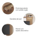 Ver imagem 2 de Estante Home para TV até 60 Polegadas com LED 2 Portas 1 Gaveta Trancoso Colibri Móveis