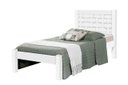 Ver imagem 2 de Cama Lai Solteiro com Cabeceira Trabalhada 100% Mdf com Estrado em Madeira Cor Branca Ja