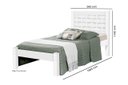 Ver imagem 3 de Cama Lai Solteiro com Cabeceira Trabalhada 100% Mdf com Estrado em Madeira Cor Branca Ja