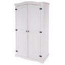 Ver imagem 1 de Armário de Madeira Maciça com 2 Portas Branco Lavado
