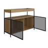 Buffet Aparador Bar Industrial Retrô 2 Portas e Nicho Madeira/Aço 100cm York - 6