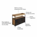 Ver mais imagens de Buffet Aparador Bar Industrial Retrô 2 Portas e Nicho Madeira/Aço 100cm York