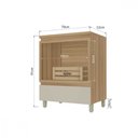 Ver imagem 2 de Balcão Forno 1 Gaveta Caixa Organizadora Nesher Rainha 70cm