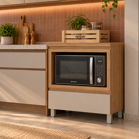 Balcão Forno 1 Gaveta Caixa Organizadora Nesher Rainha 70cm