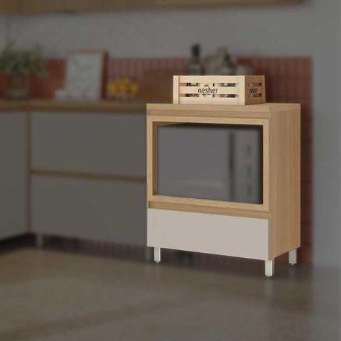 Balcão Forno 1 Gaveta Caixa Organizadora Nesher Rainha 70cm