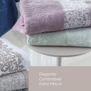 Ver imagem 3 de Toalha de Rosto Jacquard Medalhão Azaleia - Corttex