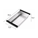 Ver imagem 2 de Cesto Coador Inox 201 60X32X40cm Cl-1 - Levo Levo Inox