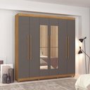 Ver imagem 1 de Guarda Roupa Aurora 6 Portas com Espelho Nature