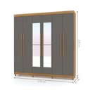 Ver imagem 2 de Guarda Roupa Aurora 6 Portas com Espelho Nature