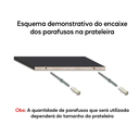 Ver imagem 4 de 3 Prateleiras de Mdf Branco - Prateleira em Mdf 60x15